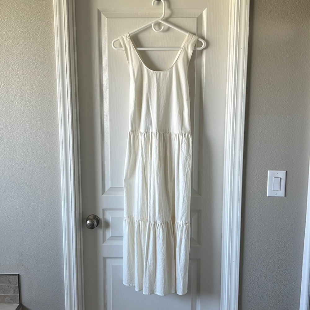 Tahari Linen Crossback Dress NWT